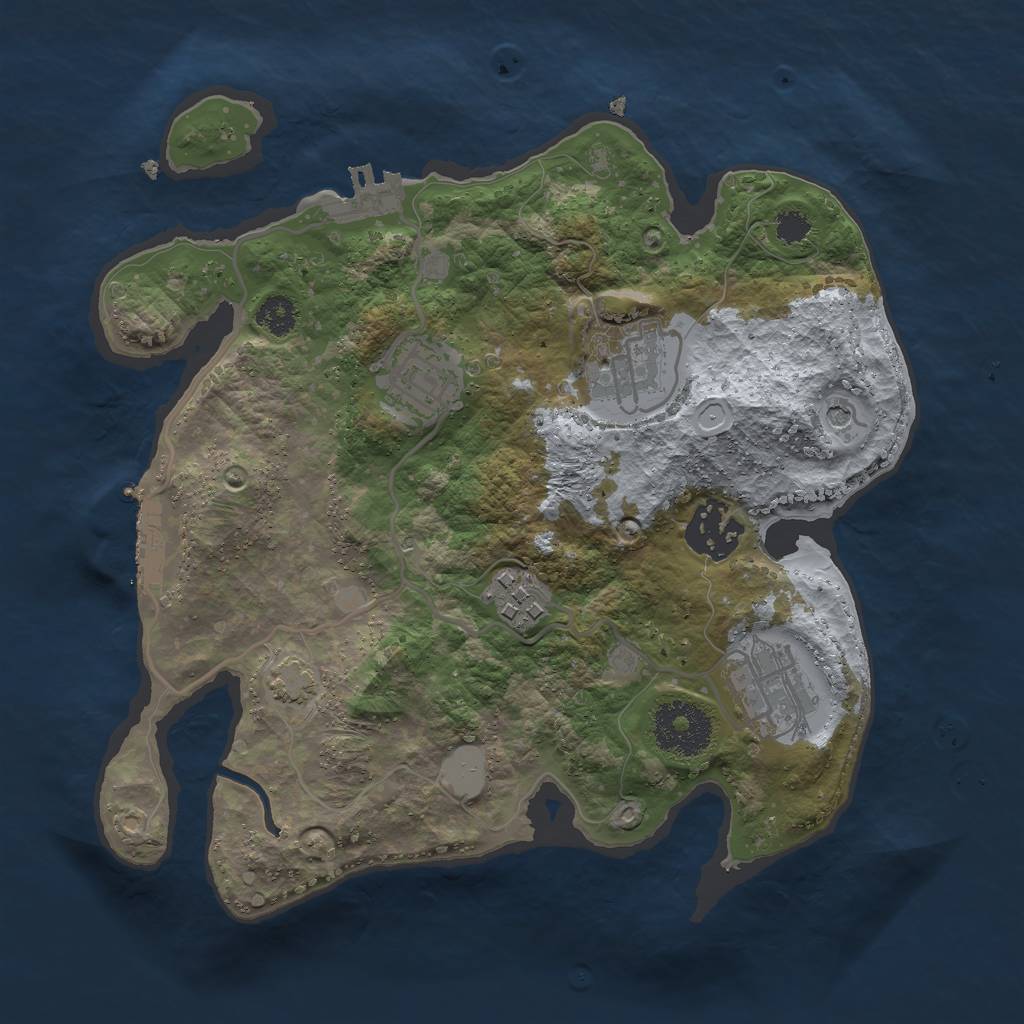 Rust Map: Procedural Map, Size: 2700, Seed: 706018077, 11 Monuments