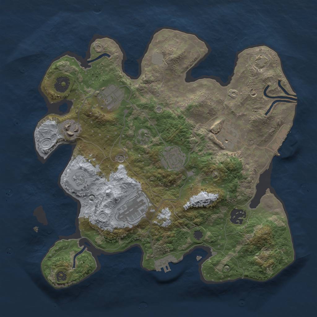 Rust Map: Procedural Map, Size: 3000, Seed: 1665831124, 13 Monuments