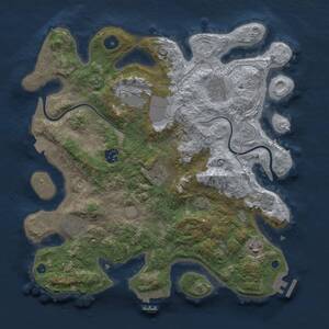 Thumbnail Rust Map: Procedural Map, Size: 3500, Seed: 1521759827, 13 Monuments