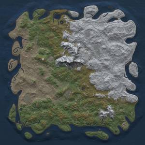 Thumbnail Rust Map: Procedural Map, Size: 6000, Seed: 93283448, 18 Monuments