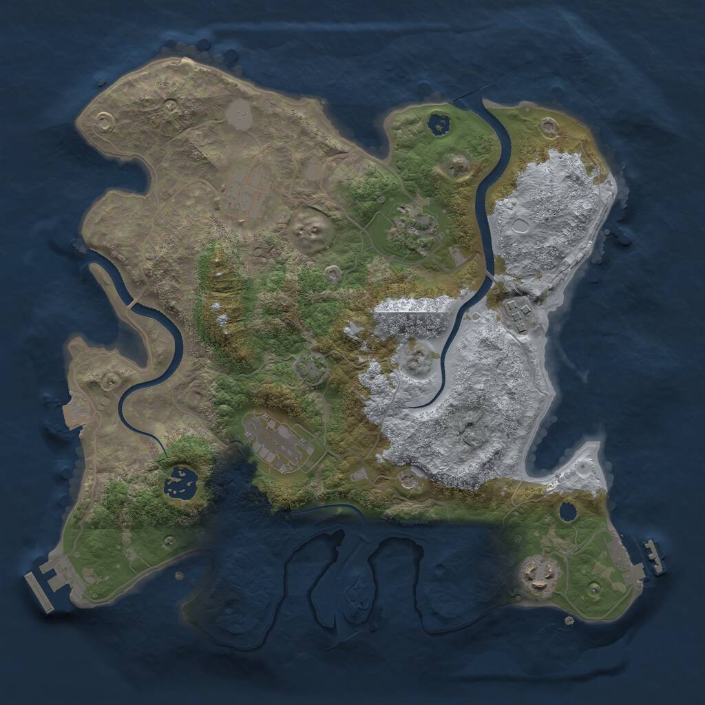 Rust Map: Procedural Map, Size: 3200, Seed: 20230504, 11 Monuments