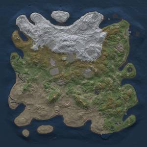 Thumbnail Rust Map: Procedural Map, Size: 4250, Seed: 1764916034, 16 Monuments