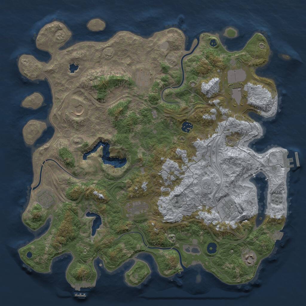 Rust Map: Procedural Map, Size: 4250, Seed: 415942454, 15 Monuments