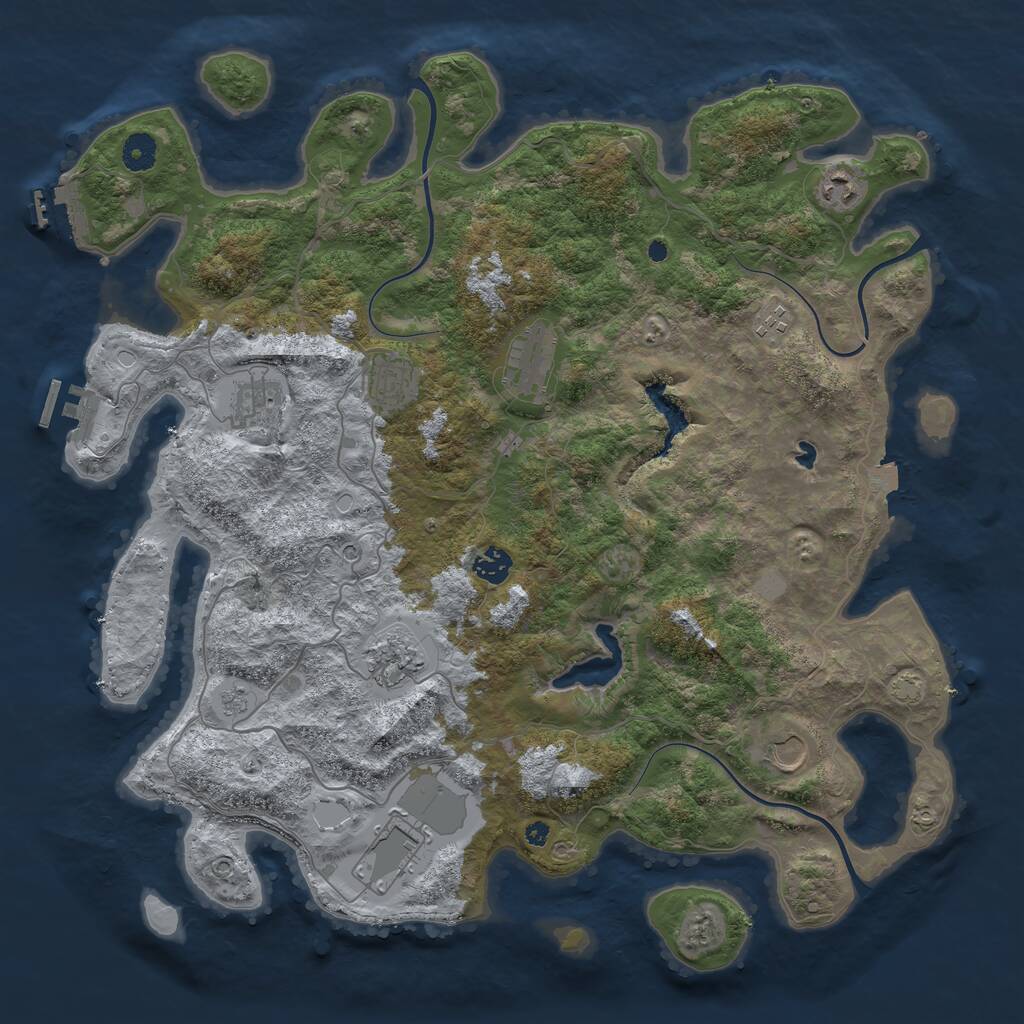 Rust Map: Procedural Map, Size: 4200, Seed: 145999, 15 Monuments
