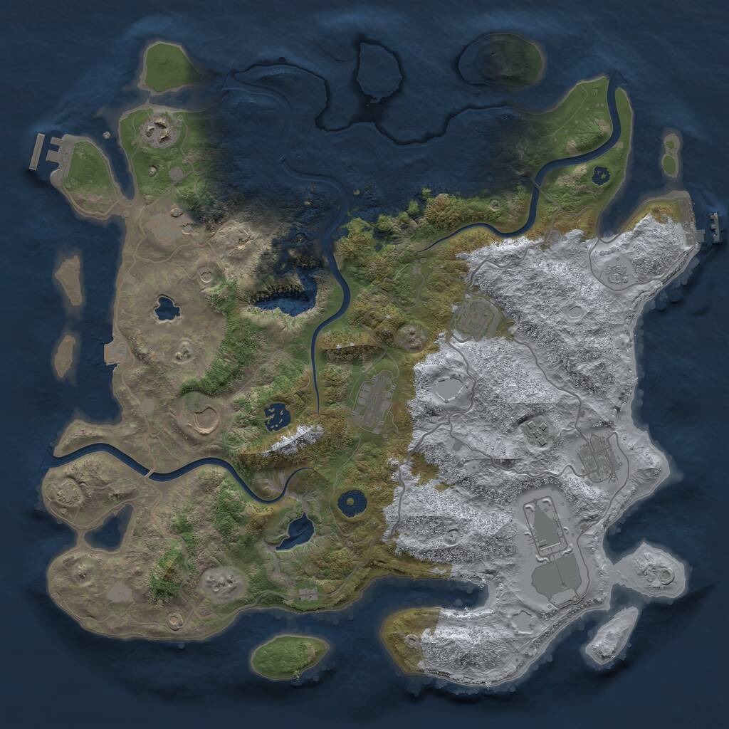 Rust Map: Procedural Map, Size: 4000, Seed: 1477065776, 15 Monuments