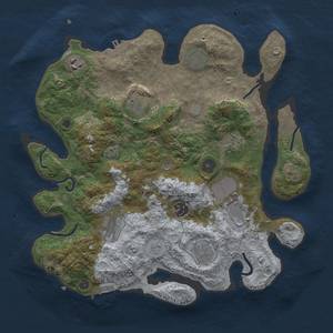 Thumbnail Rust Map: Procedural Map, Size: 3500, Seed: 1996573336, 15 Monuments