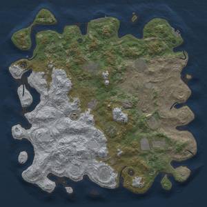 Thumbnail Rust Map: Procedural Map, Size: 4500, Seed: 1910994159, 18 Monuments