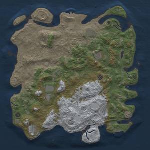 Thumbnail Rust Map: Procedural Map, Size: 4650, Seed: 115000, 18 Monuments