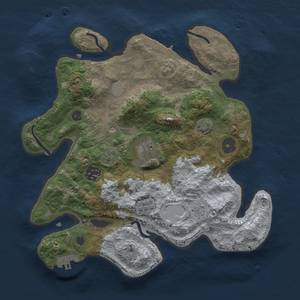 Thumbnail Rust Map: Procedural Map, Size: 3000, Seed: 2327918, 10 Monuments