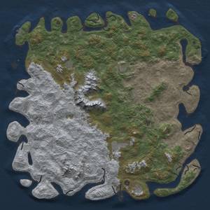 Thumbnail Rust Map: Procedural Map, Size: 6000, Seed: 546383204, 18 Monuments