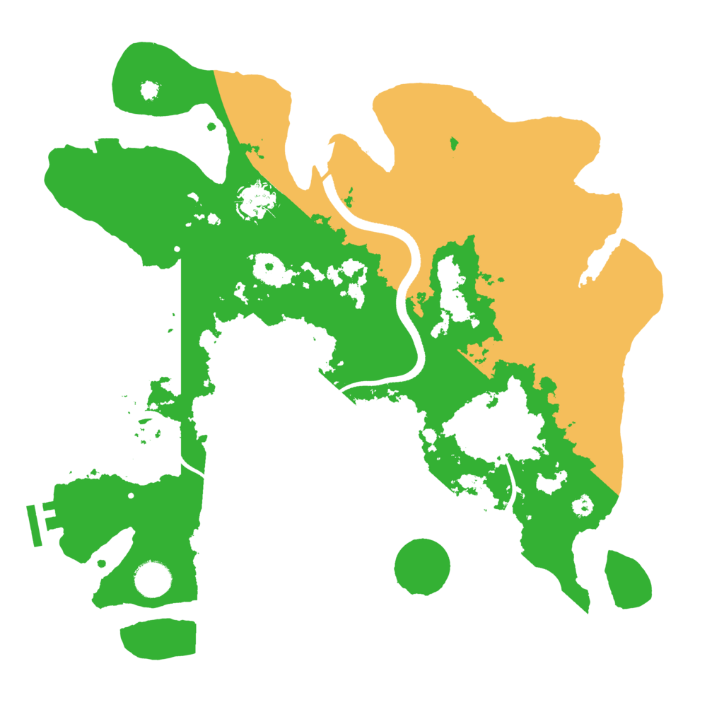 Biome Rust Map: Procedural Map, Size: 3500, Seed: 151439114