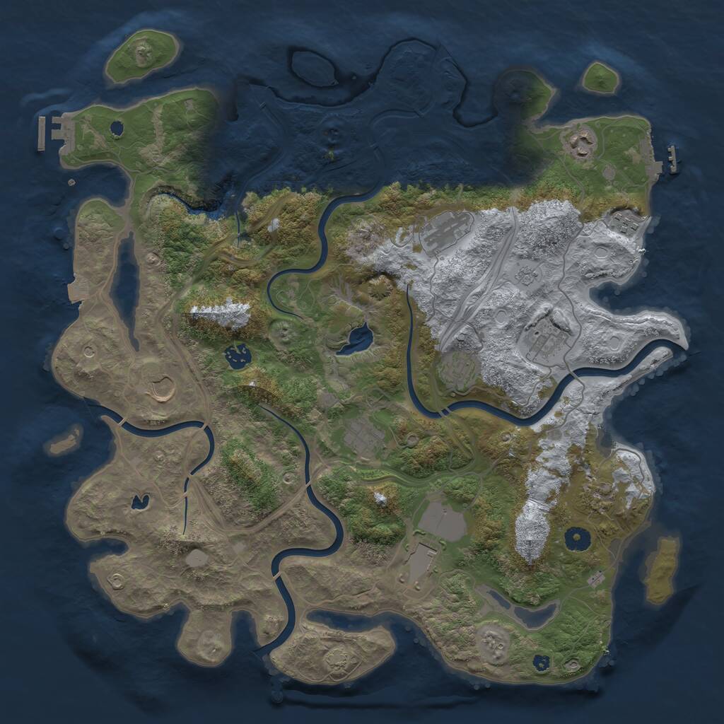 Rust Map: Procedural Map, Size: 4250, Seed: 431469908, 16 Monuments