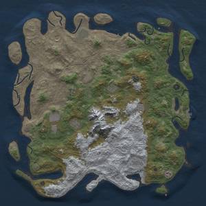 Thumbnail Rust Map: Procedural Map, Size: 5000, Seed: 1997781237, 19 Monuments