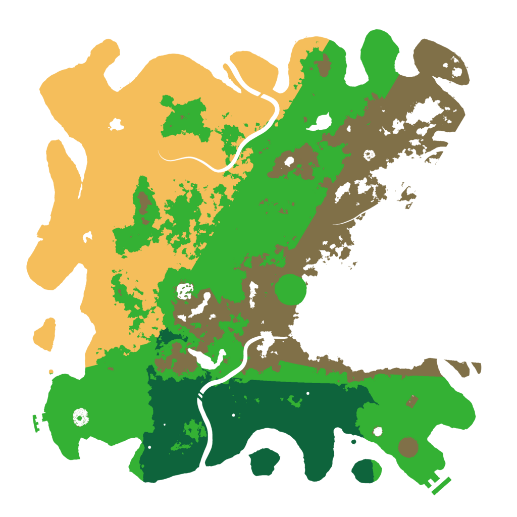 Biome Rust Map: Procedural Map, Size: 4500, Seed: 399333557
