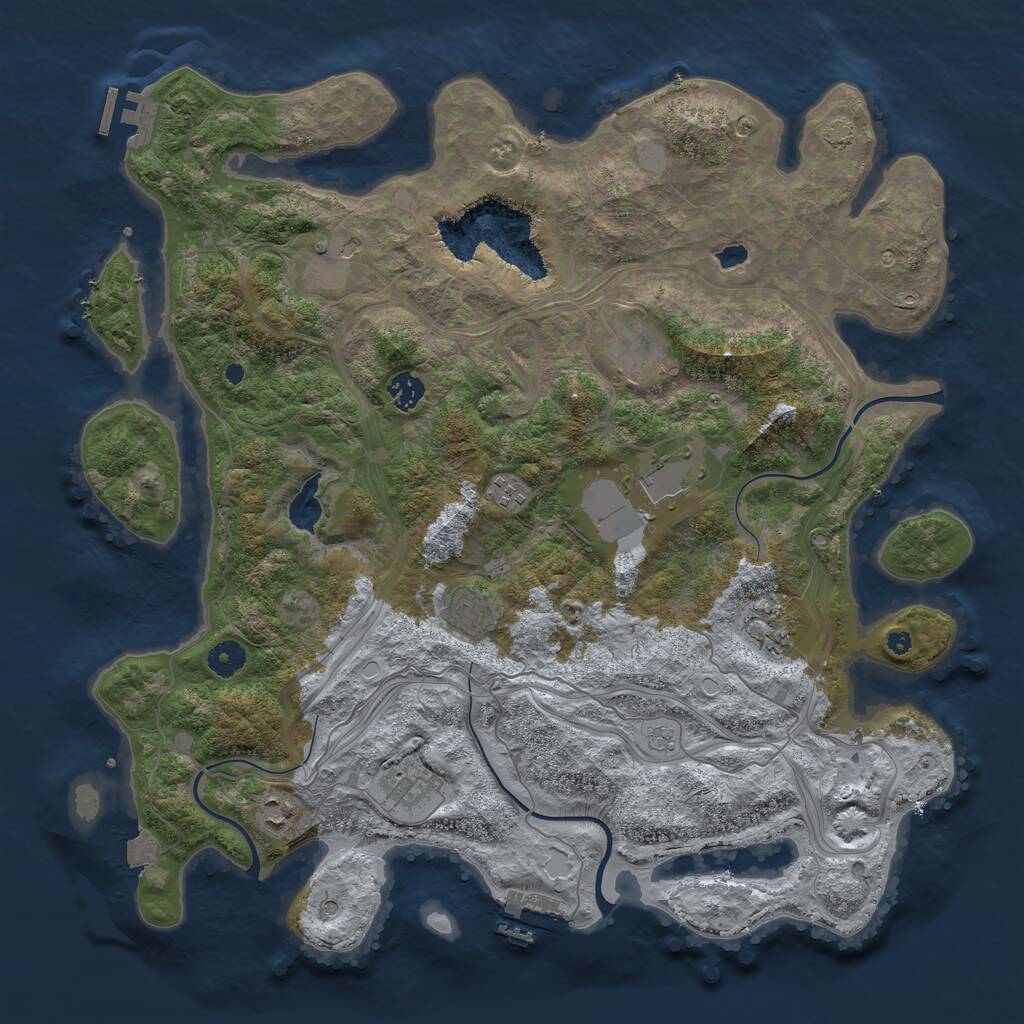 Rust Map: Procedural Map, Size: 4250, Seed: 9547631, 15 Monuments