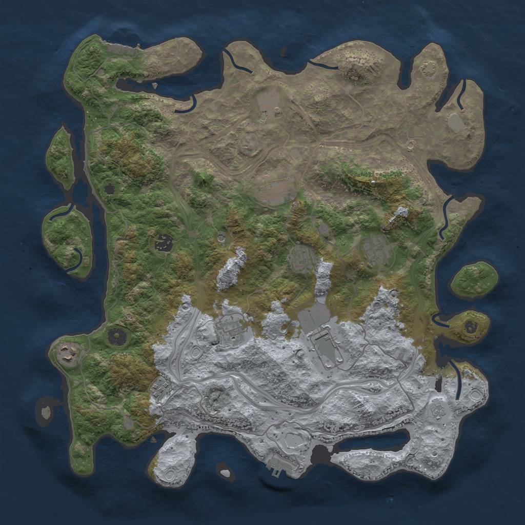 Rust Map: Procedural Map, Size: 4250, Seed: 9547631, 16 Monuments