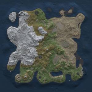 Thumbnail Rust Map: Procedural Map, Size: 3500, Seed: 1684552895, 16 Monuments