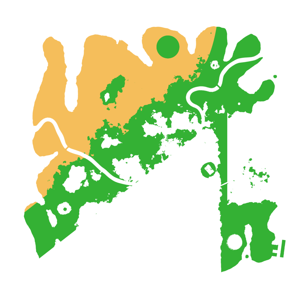 Biome Rust Map: Procedural Map, Size: 3500, Seed: 4165444