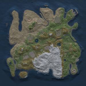 Thumbnail Rust Map: Procedural Map, Size: 3500, Seed: 4165444, 15 Monuments