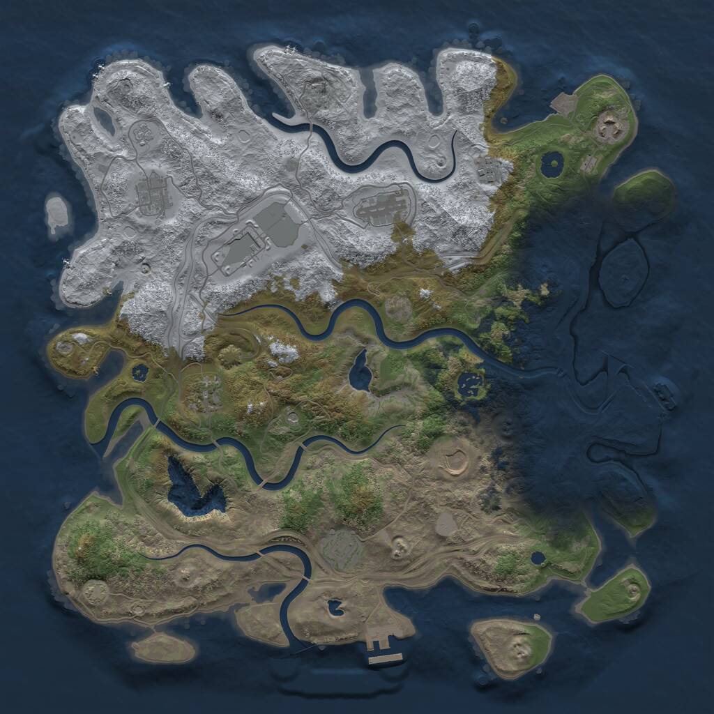 Rust Map: Procedural Map, Size: 4250, Seed: 488290161, 15 Monuments