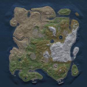 Thumbnail Rust Map: Procedural Map, Size: 3500, Seed: 238917262, 14 Monuments
