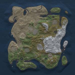 Thumbnail Rust Map: Procedural Map, Size: 3500, Seed: 238917262, 15 Monuments