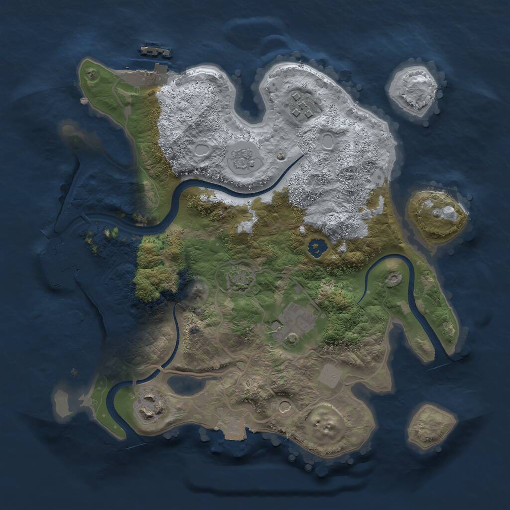 Rust Map: Procedural Map, Size: 2700, Seed: 191759571, 9 Monuments