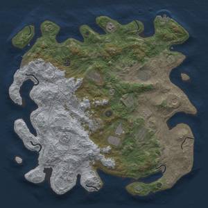 Thumbnail Rust Map: Procedural Map, Size: 4500, Seed: 395108885, 19 Monuments