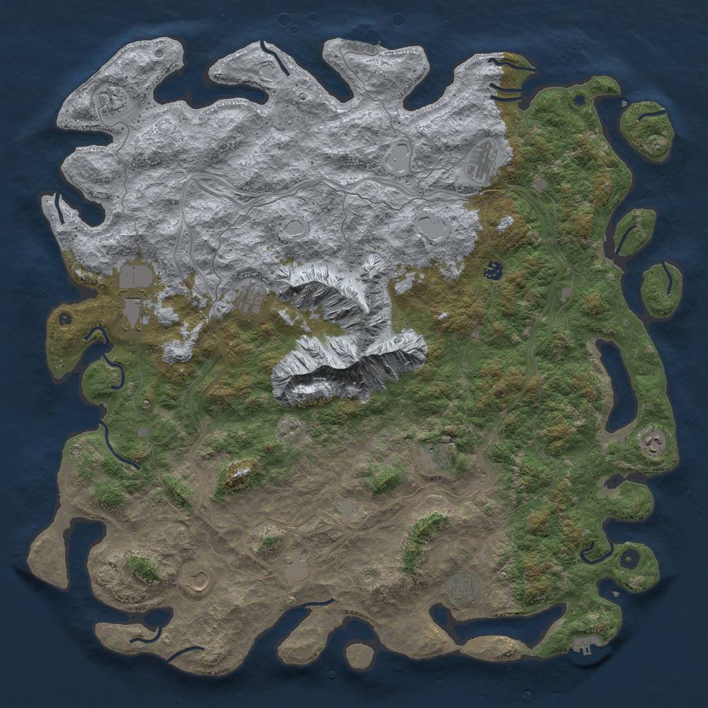 Rust Map: Procedural Map, Size: 5500, Seed: 4819260, 18 Monuments