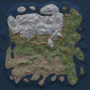 Thumbnail Rust Map: Procedural Map, Size: 4500, Seed: 1112585046, 19 Monuments