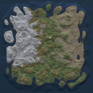 Thumbnail Rust Map: Procedural Map, Size: 4600, Seed: 405202311, 17 Monuments