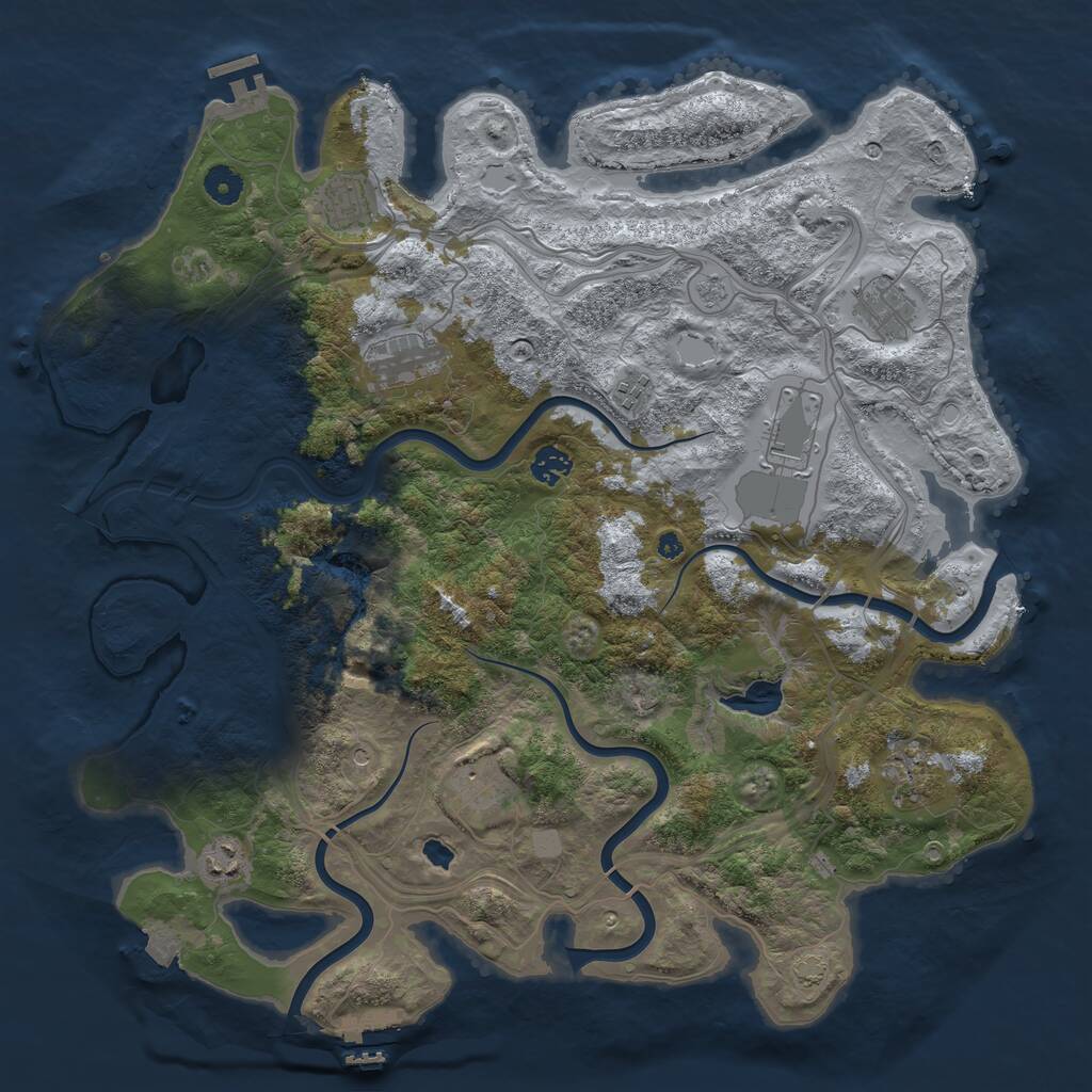 Rust Map: Procedural Map, Size: 4250, Seed: 2121904190, 15 Monuments