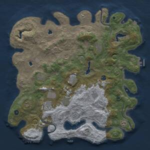 Thumbnail Rust Map: Procedural Map, Size: 4500, Seed: 155939697, 17 Monuments