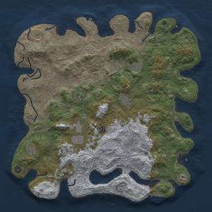 Thumbnail Rust Map: Procedural Map, Size: 4500, Seed: 155939697, 19 Monuments