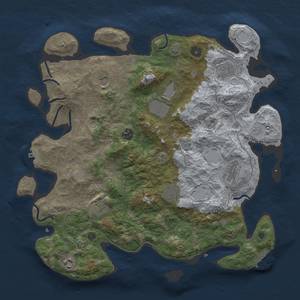 Thumbnail Rust Map: Procedural Map, Size: 4000, Seed: 539290297, 16 Monuments