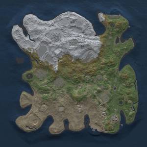 Thumbnail Rust Map: Procedural Map, Size: 3500, Seed: 1159168110, 17 Monuments