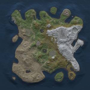 Thumbnail Rust Map: Procedural Map, Size: 3300, Seed: 722750079, 15 Monuments