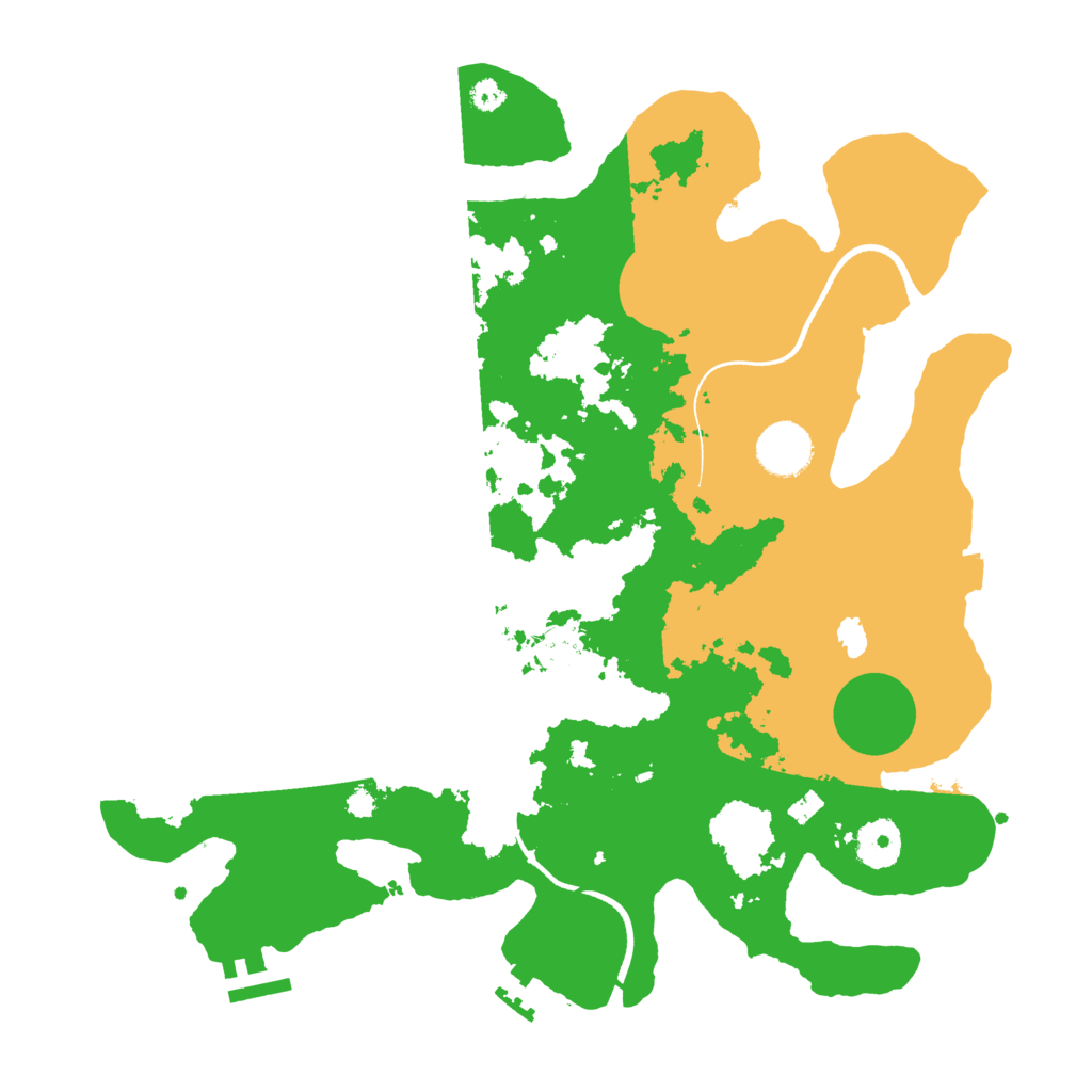 Biome Rust Map: Procedural Map, Size: 3500, Seed: 32193575