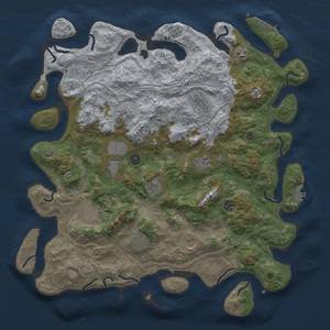 Thumbnail Rust Map: Procedural Map, Size: 4500, Seed: 26486548, 18 Monuments