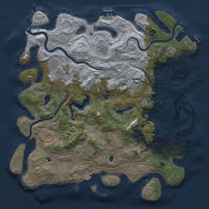 Thumbnail Rust Map: Procedural Map, Size: 4500, Seed: 26486548, 16 Monuments