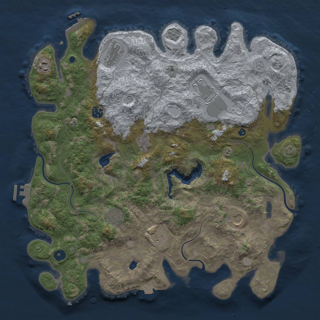 Rust Map: Procedural Map, Size: 4200, Seed: 19920706, 15 Monuments