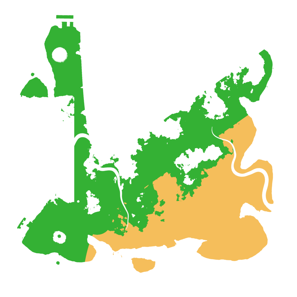 Biome Rust Map: Procedural Map, Size: 3500, Seed: 244540714