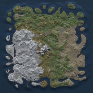 Thumbnail Rust Map: Procedural Map, Size: 5000, Seed: 23423423, 18 Monuments