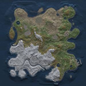 Thumbnail Rust Map: Procedural Map, Size: 3500, Seed: 2011711777, 12 Monuments
