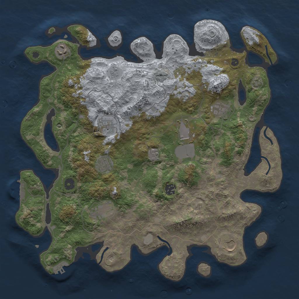 Rust Map: Procedural Map, Size: 4000, Seed: 15192, 16 Monuments