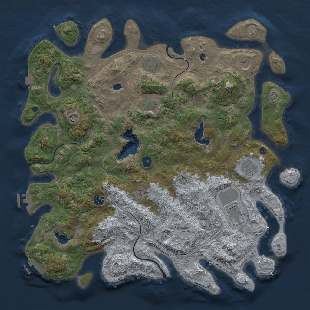 Rust Map: Procedural Map, Size: 4500, Seed: 68131, 15 Monuments