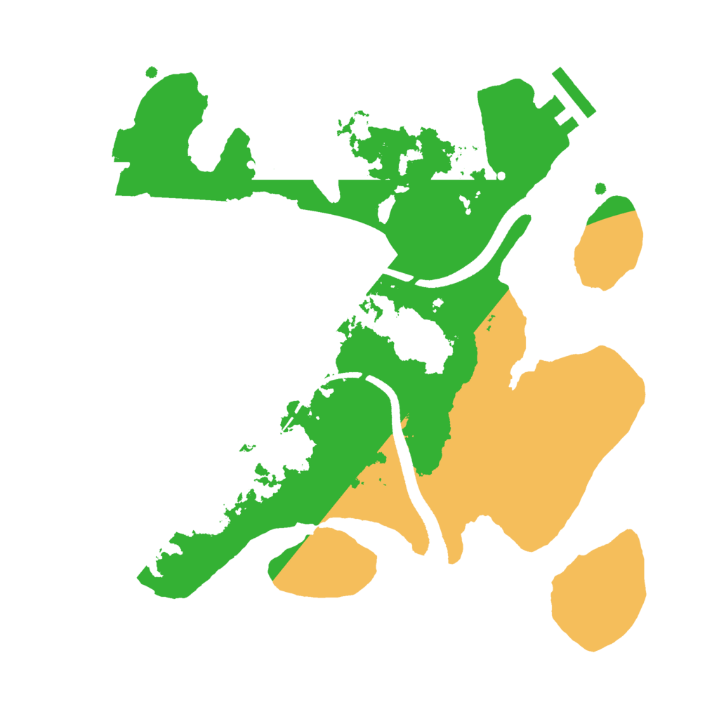 Biome Rust Map: Procedural Map, Size: 2530, Seed: 13855
