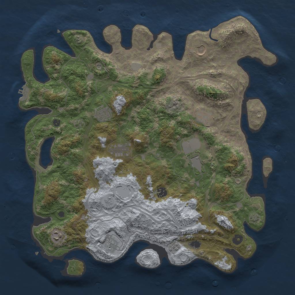Rust Map: Procedural Map, Size: 4250, Seed: 22649334, 15 Monuments