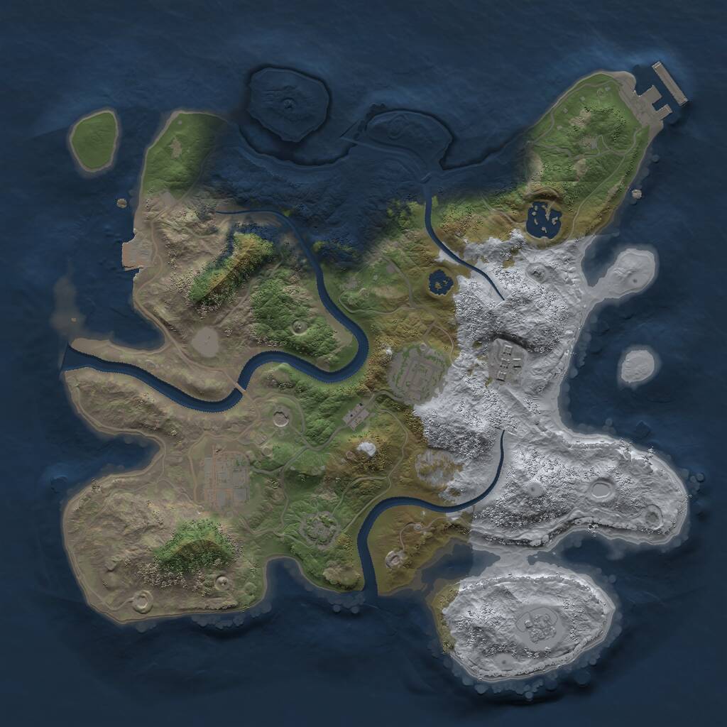 Rust Map: Procedural Map, Size: 3000, Seed: 148999106, 9 Monuments