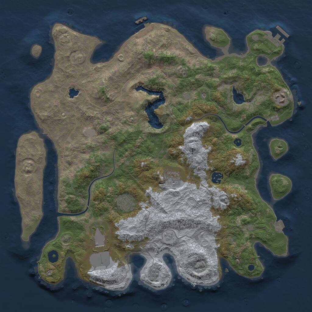 Rust Map: Procedural Map, Size: 4000, Seed: 1752286396, 12 Monuments